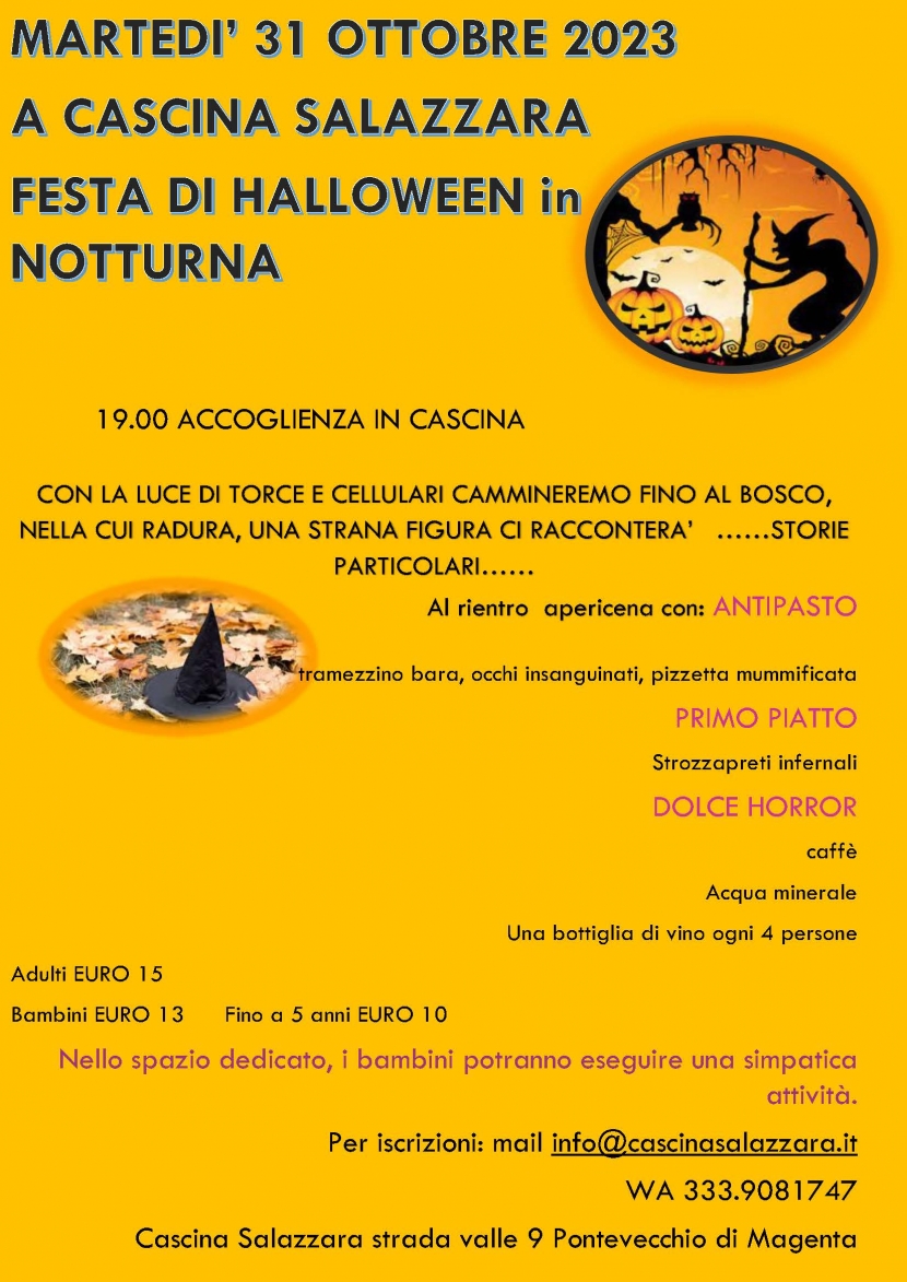 Cascina Salazzara - NEWS - Festa di Halloween